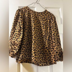 Cheetah print loft blouse size small. Never worn